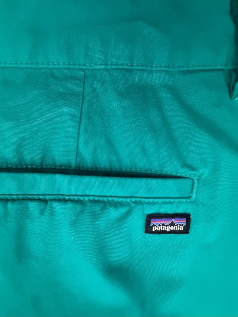 Patagonia Organic Cotton Chino Shorts Men’s 36 Teal Green Flat Front Casual - Picture 8 of 8